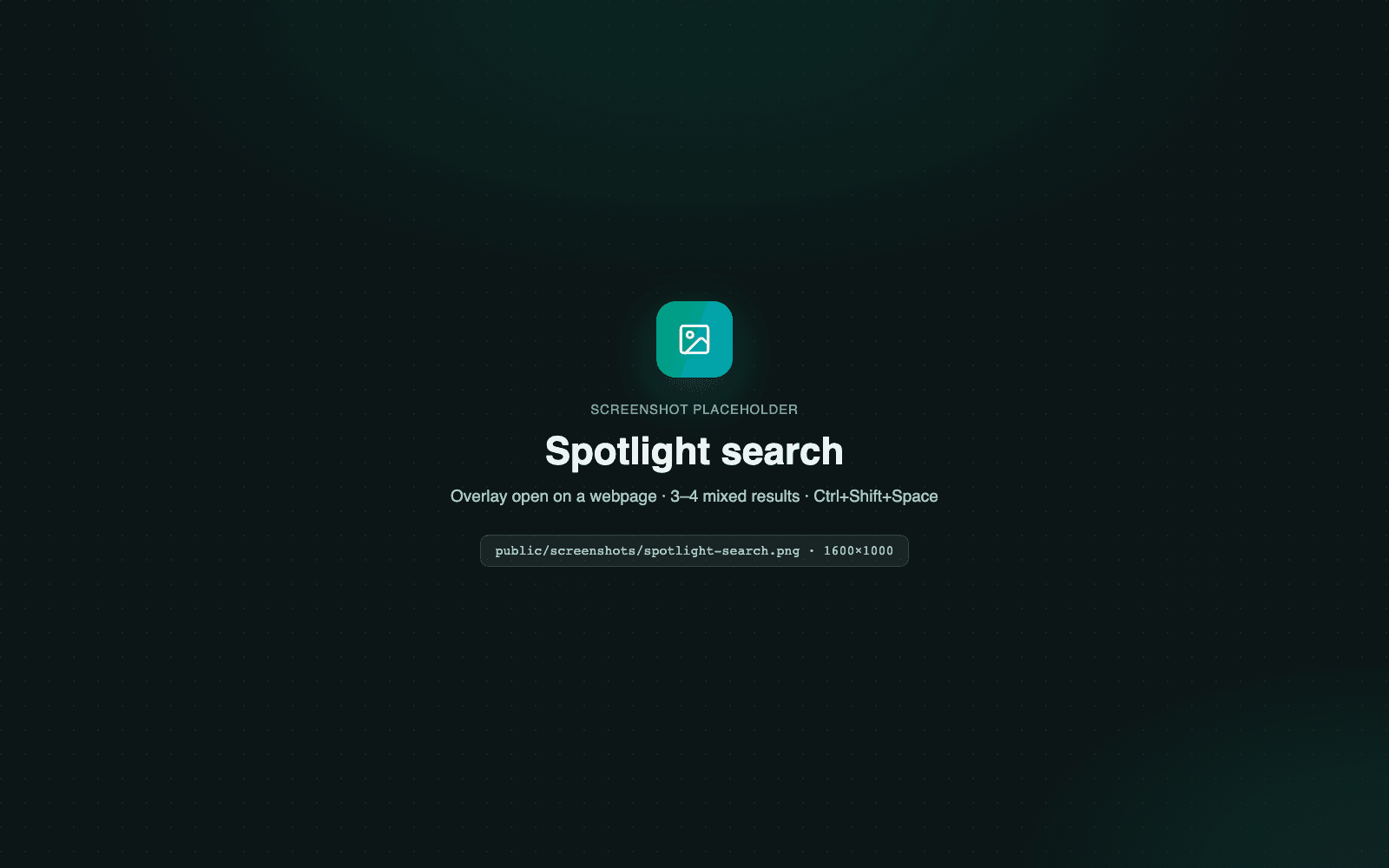 TabOasis Spotlight overlay open on an ordinary webpage, showing mixed bookmark and tab results